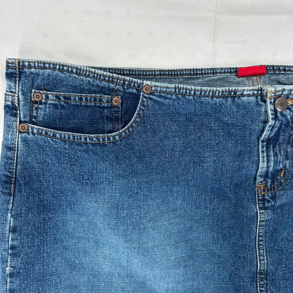 Mossimo Wms Medium Wash Denim Skirt Sz 24 Blue Jean Black Dress - Picture 7 of 8